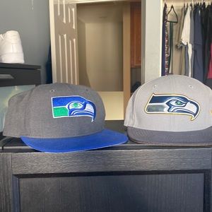 NFL Seattle Seahawks Hats, Adjustable, Flat Brim